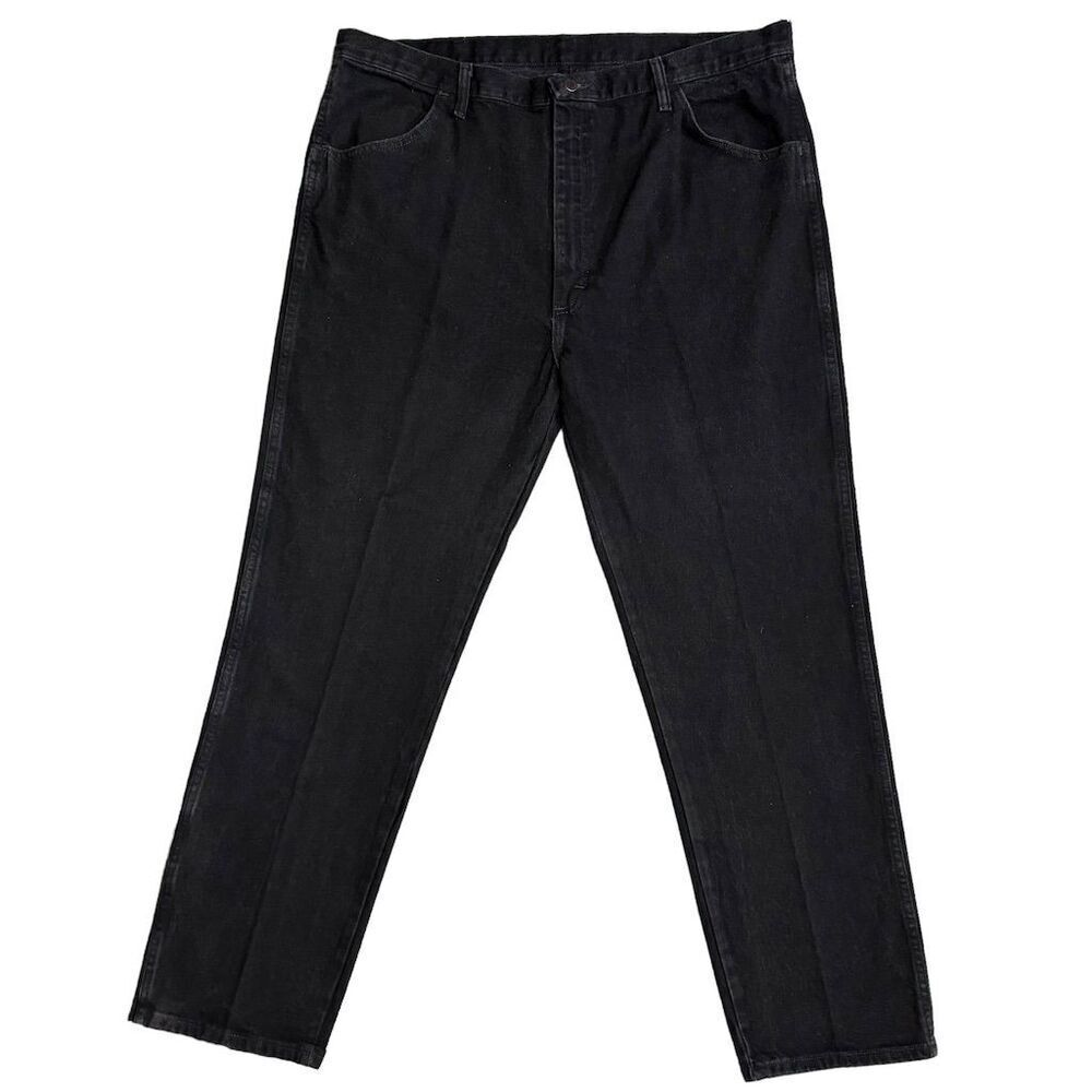 Rustler Black Denim Jeans Size‎ 42 Classic Straight Leg Fit Men’s Casual